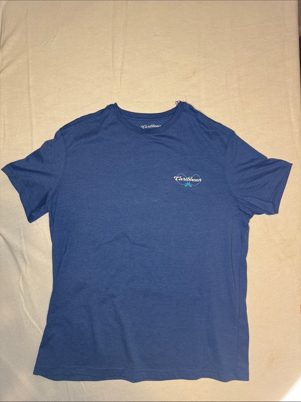 Caribbean Men’s 2XT Royal Blue Short Sleeve Tee Pickleball Day Dinkin NWT
